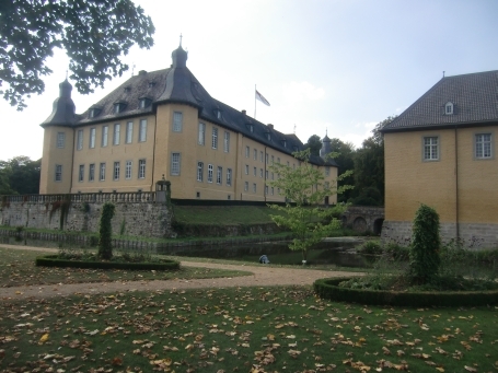 Jüchen-Damm : Schloss Dyck, Ansicht auf die Ost- und Nordseite des Hochschlosses